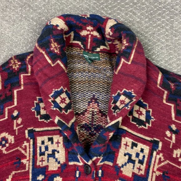 Lauren Ralph Lauren Cardigan Sweater Womens 3X Shawl Collar Aztec Southwester - Picture 2 of 7